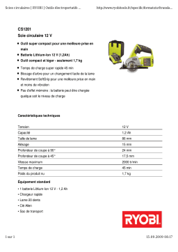 Ryobi CS1201 Manuel utilisateur