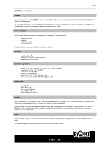 Manuel du propriétaire | Sweex MO070 Manuel utilisateur | Fixfr