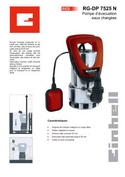 EINHELL RG-DP 7525 N Manuel utilisateur