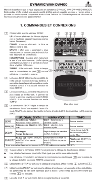 Behringer DW400 Manuel utilisateur