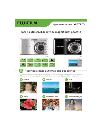 Manuel du propriétaire | Fujifilm FinePix A170 Manuel utilisateur | Fixfr