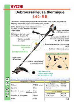 Ryobi 340-RB Manuel utilisateur