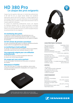 Sennheiser HD 380 Pro Manuel utilisateur