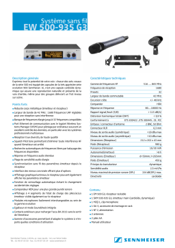 Sennheiser EW 500-935 G3 Manuel utilisateur