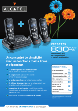 ATLINKS VERSATIS 830 VOICE TRIO Manuel utilisateur