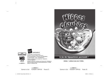 Manuel du propriétaire | Hasbro HIPPOS GLOUTONS VOYAGE Manuel utilisateur | Fixfr