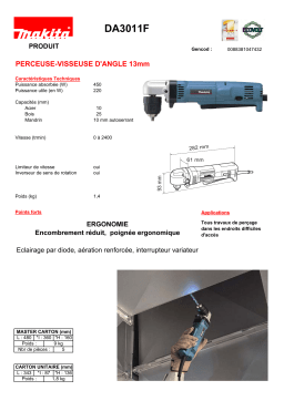 Makita DA3011F Manuel utilisateur