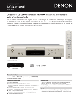 Denon DCD-510AE Manuel utilisateur