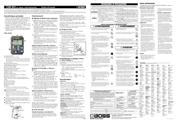 Manuel du propriétaire | Roland DB-30 Manuel utilisateur | Fixfr