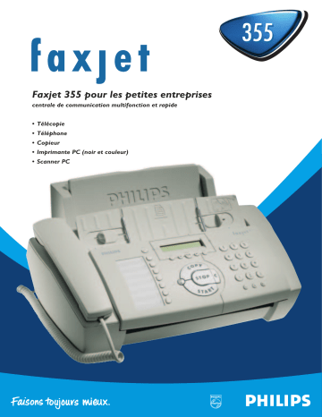 Manuel du propriétaire | Sagem PHILIPS FAXJET 355 Manuel utilisateur | Fixfr