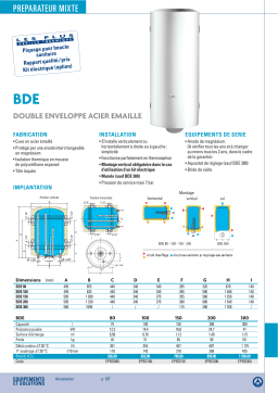 DEVILLE BDE Manuel utilisateur