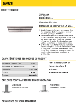 Zanussi ZHP9022X Manuel utilisateur