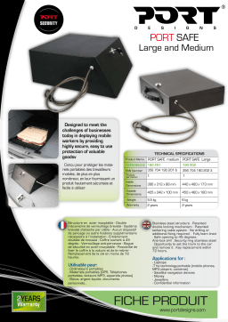 Port Designs PORT SECURITY CASE Manuel utilisateur