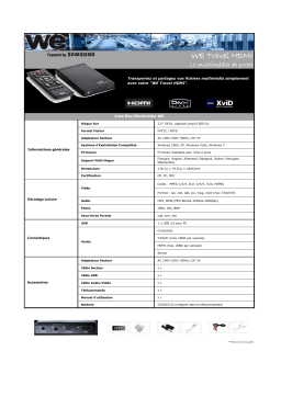 WE DIGITAL TRAVEL HDMI Manuel utilisateur