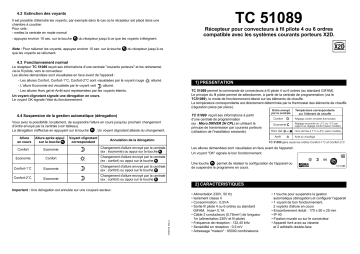 Manuel du propriétaire | DELTA DORE TC 51089 Manuel utilisateur | Fixfr