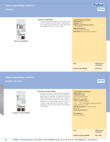 Manuel du propriétaire | THEBEN INTERFACE USB EIB-KNX Manuel utilisateur | Fixfr