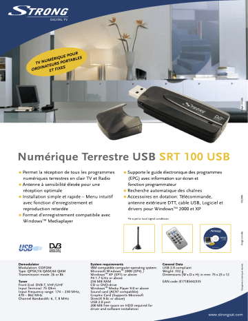 Manuel du propriétaire | Strong SRT 100 USB Manuel utilisateur | Fixfr