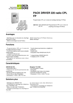 DELTA DORE PACK DRIVER 220 RADIO CPL FP Manuel utilisateur