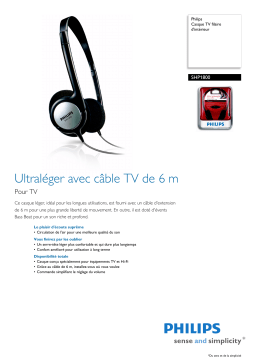 Philips SHP1800 Manuel utilisateur