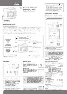 Hager TH20A Manuel utilisateur