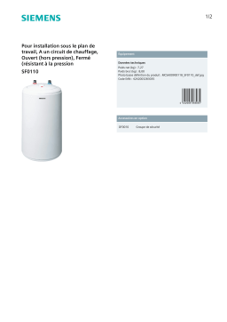 Siemens SF0110 Manuel utilisateur