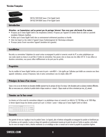 Manuel du propriétaire | Sweex SW105 Manuel utilisateur | Fixfr