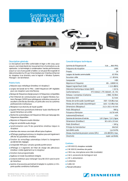 Sennheiser ew 352 G3 Manuel utilisateur