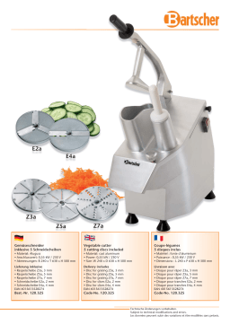 Bartscher 120.325 Manuel utilisateur