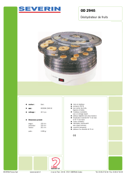 SEVERIN OD 2940 Manuel utilisateur