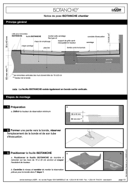 LAZER ISOTANCHE CHANTIER Manuel utilisateur