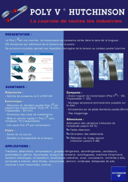 HUTCHINSON POLY V Manuel utilisateur