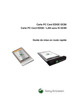 Sony Ericsson GC89 EDGE-WIRELESS LAN PC CARD Manuel utilisateur