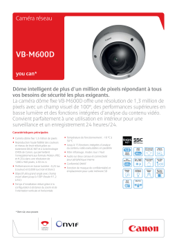 Canon VB-M600D Manuel utilisateur