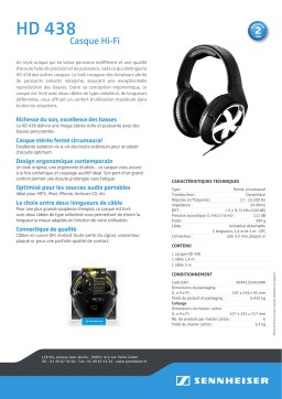 Sennheiser HD 438 Manuel utilisateur