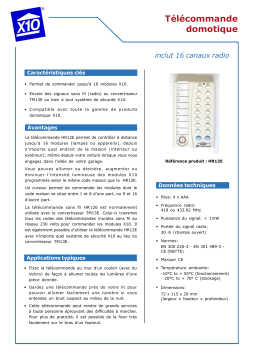 X10 HR12E Manuel utilisateur