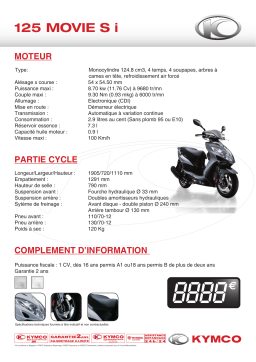 KYMCO 125 MOVIE S I Manuel utilisateur