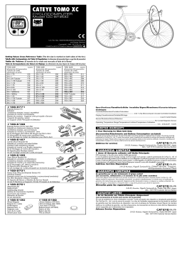 CAT EYE TOMO X Manuel utilisateur