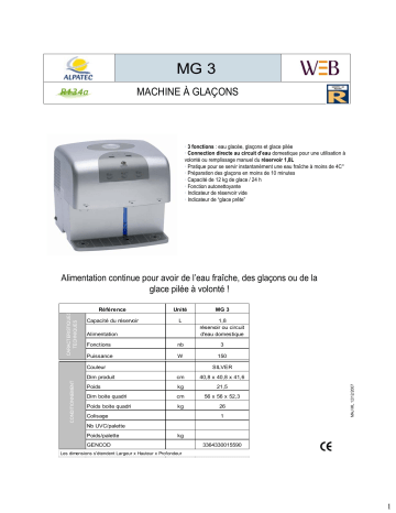 Manuel du propriétaire | ALPATEC MG 3 Manuel utilisateur | Fixfr