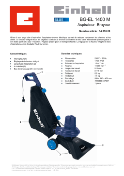 EINHELL BG-EL 1400 M Manuel utilisateur