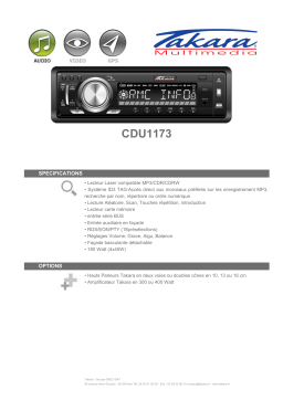 Takara CDU 1173 Manuel utilisateur