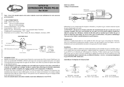 RC SYSTEM GYROSCOPE PIEZO PG-03 RC301 Manuel utilisateur