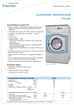 ELECTROLUX LAUNDRY SYSTEMS W4330N Manuel utilisateur