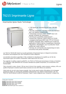 TallyGenicom T6215 Manuel utilisateur