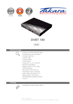 Takara DVBT 180 Manuel utilisateur