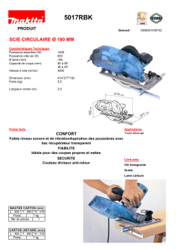 Makita 5017RBK Manuel utilisateur