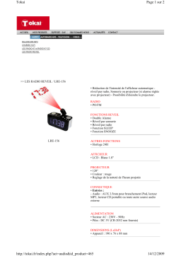 Tokai LRE-156 Manuel utilisateur