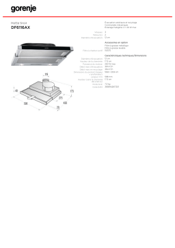 Gorenje DF6116AX Manuel utilisateur