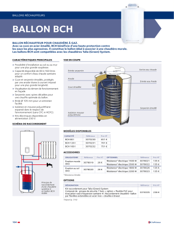 Manuel du propriétaire | Chaffoteaux & Maury BCH 120 L Manuel utilisateur | Fixfr