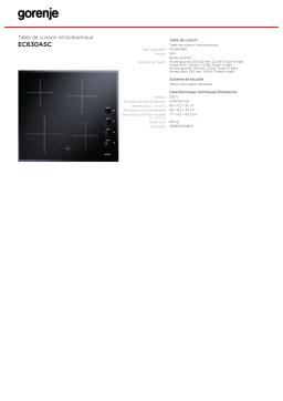 Gorenje EC630ASC Manuel utilisateur