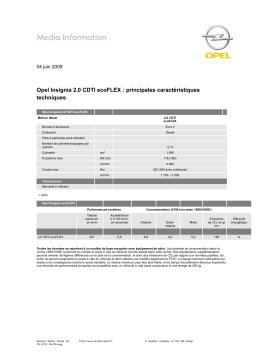 Opel INSIGNIA 2.0 CDTI ECOFLEX Manuel utilisateur
